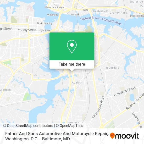 Father And Sons Automotive And Motorcycle Repair map