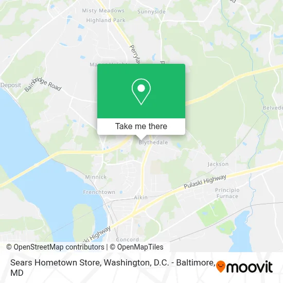 Sears Hometown Store map