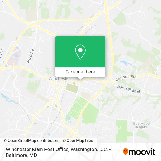 Winchester Main Post Office map