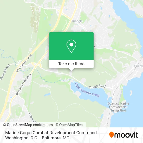 Marine Corps Combat Development Command map
