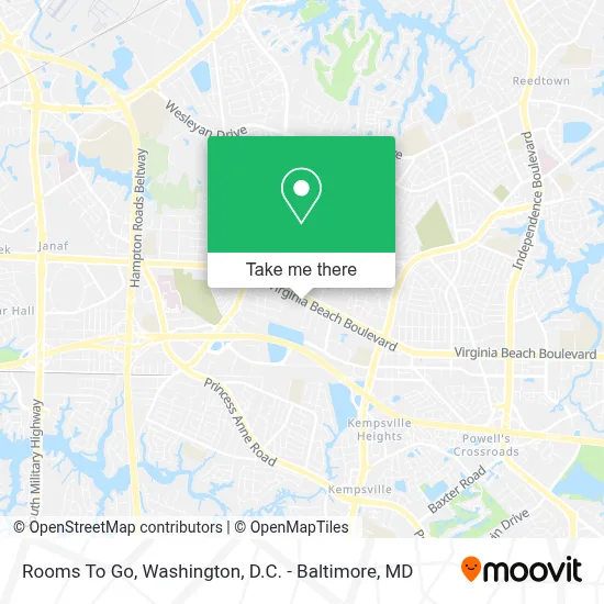 Rooms To Go map
