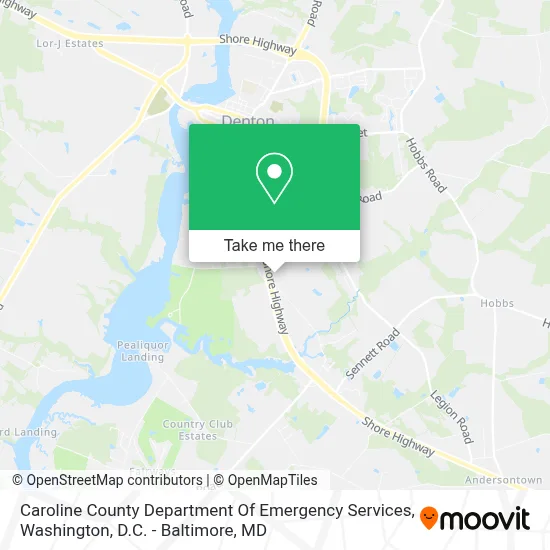 Caroline County Department Of Emergency Services map
