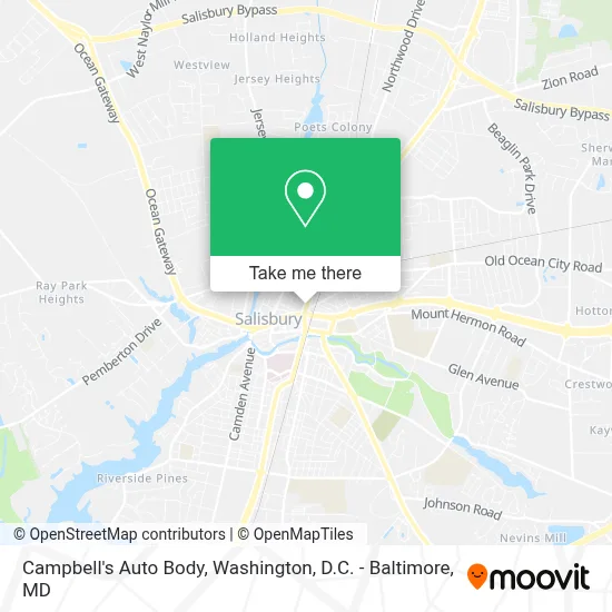 Campbell's Auto Body map