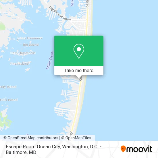 Escape Room Ocean City map