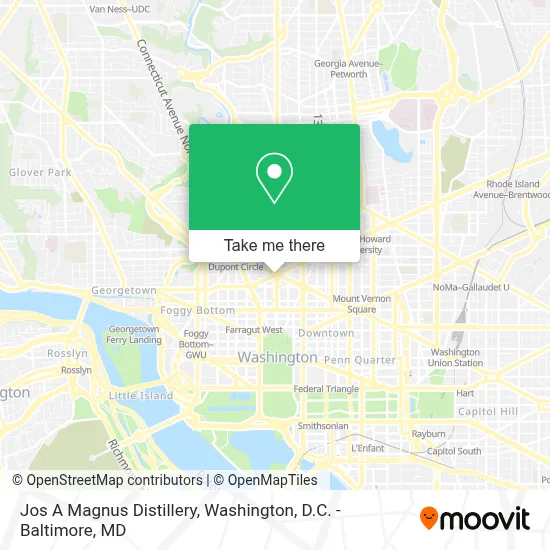 Jos A Magnus Distillery map