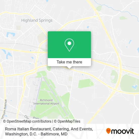 Roma Italian Restaurant, Catering, And Events map