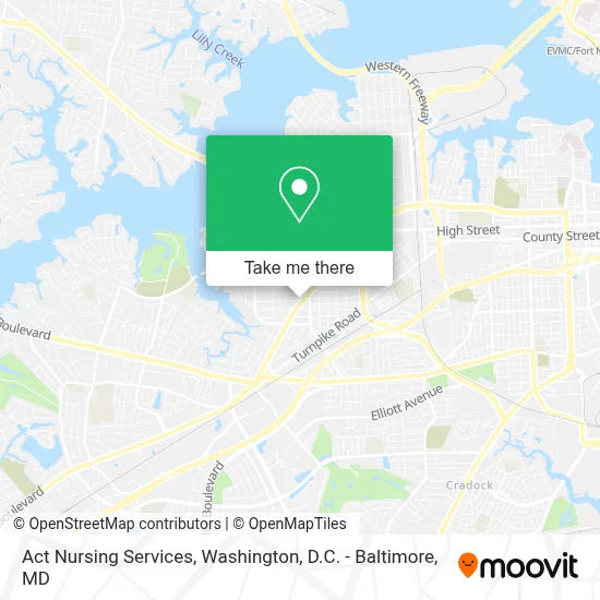 Act Nursing Services map