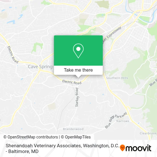 Shenandoah Veterinary Associates map