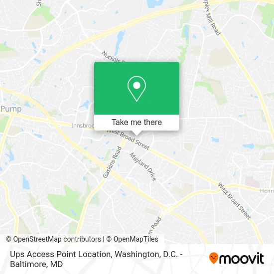 Ups Access Point Location map