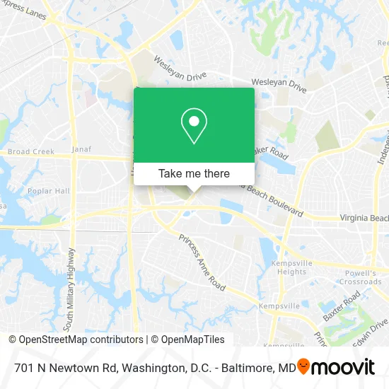 701 N Newtown Rd map