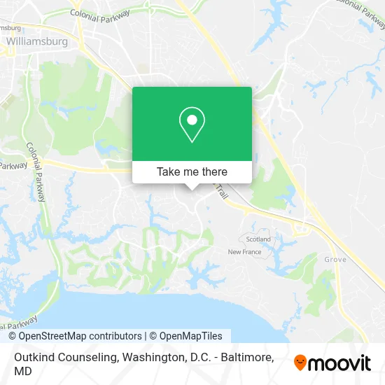 Outkind Counseling map