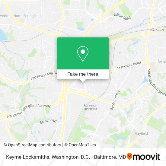 Keyme Locksmiths map
