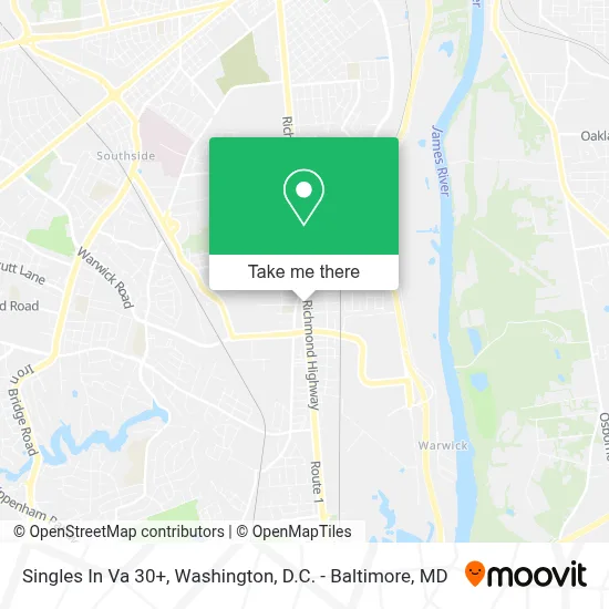 Singles In Va 30+ map