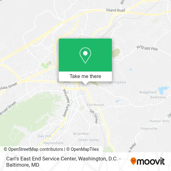 Carl's East End Service Center map