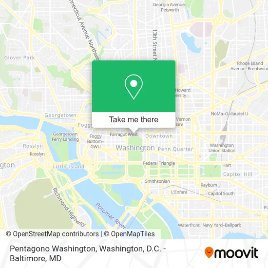 Pentagono Washington map