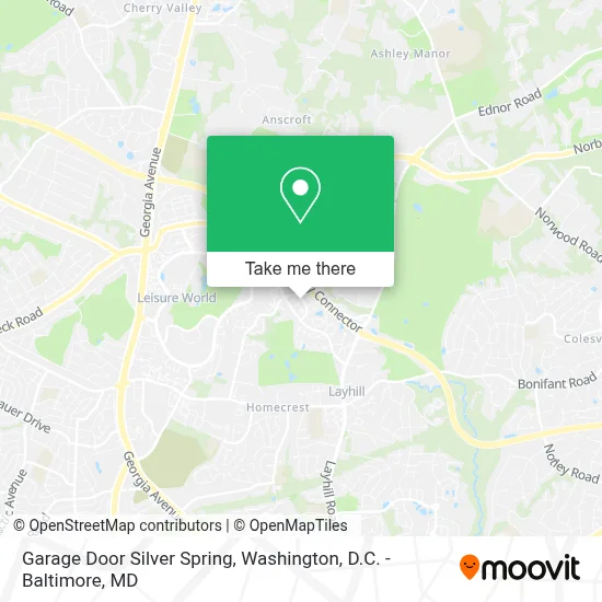 Garage Door Silver Spring map
