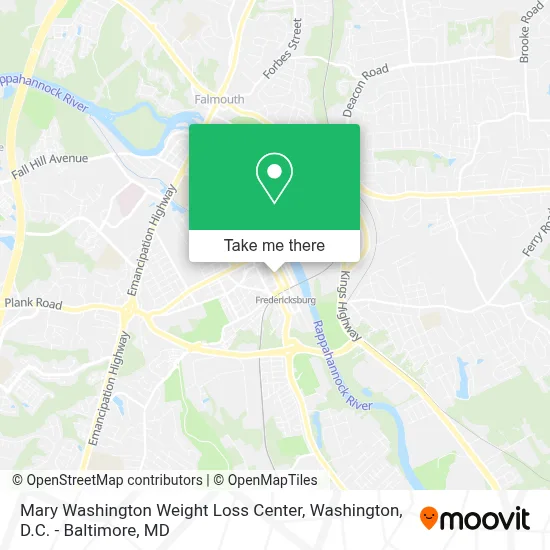Mary Washington Weight Loss Center map