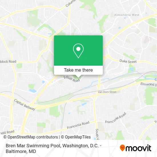 Bren Mar Swimming Pool map