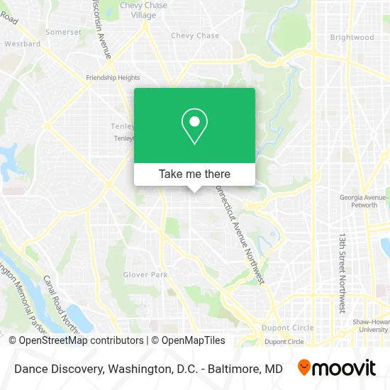 Dance Discovery map