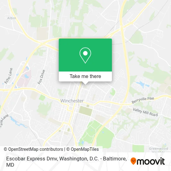 Escobar Express Dmv map