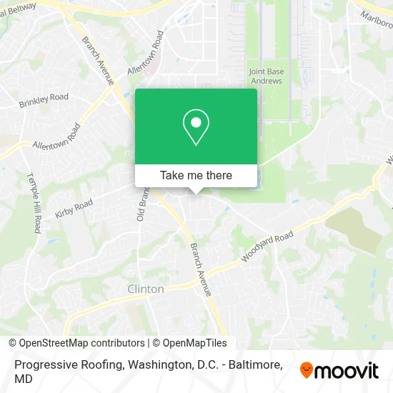 Progressive Roofing map