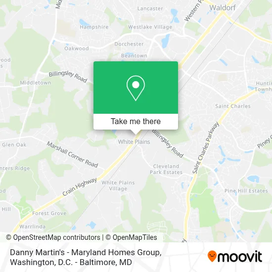 Danny Martin's - Maryland Homes Group map