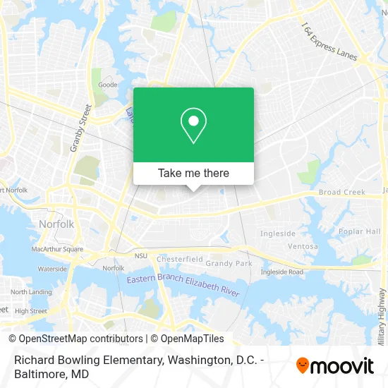 Richard Bowling Elementary map
