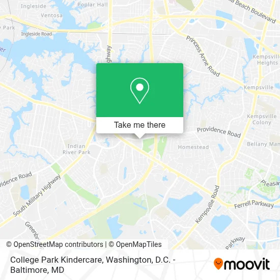 College Park Kindercare map