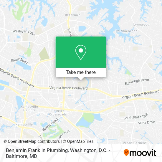 Benjamin Franklin Plumbing map
