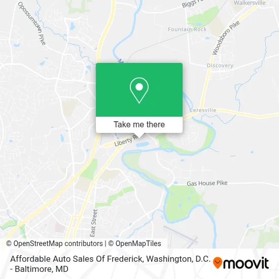 Affordable Auto Sales Of Frederick map