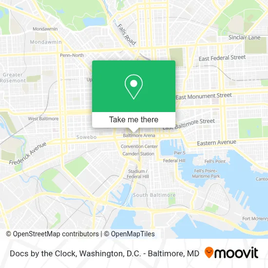 Docs by the Clock map