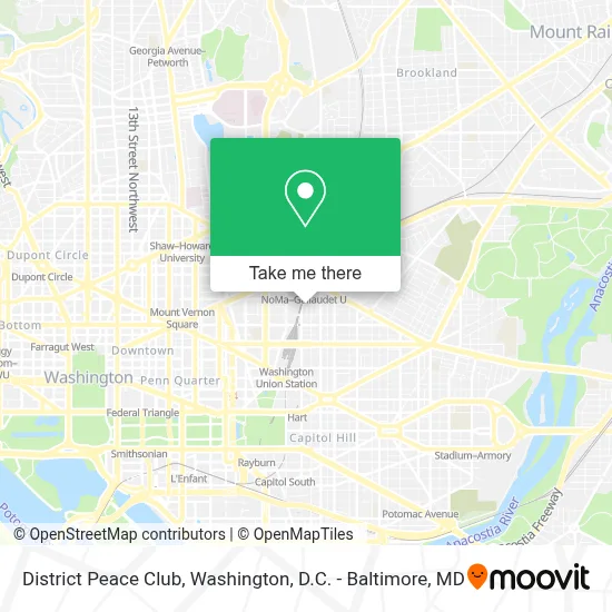 District Peace Club map
