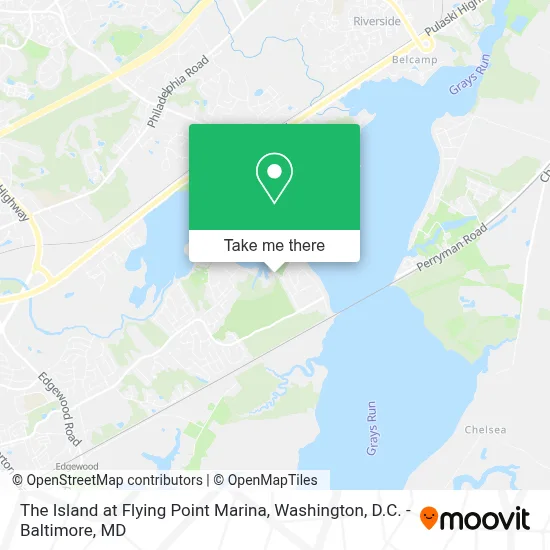 The Island at Flying Point Marina map