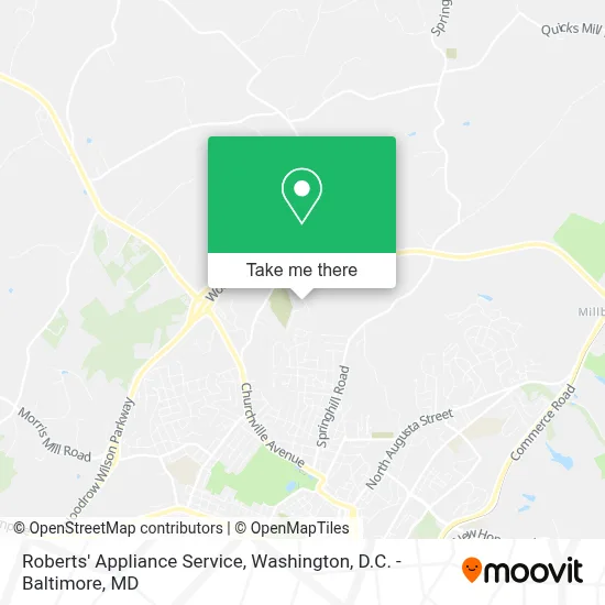 Roberts' Appliance Service map