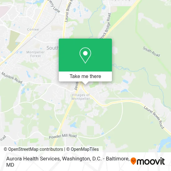 Aurora Health Services map