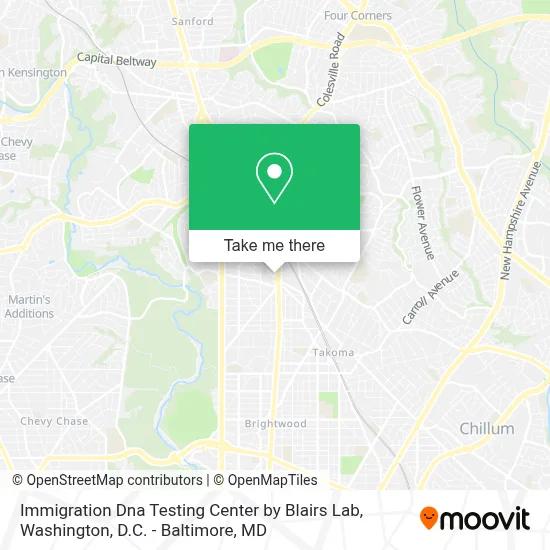 Immigration Dna Testing Center by Blairs Lab map