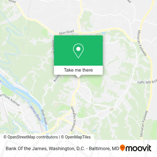 Bank Of the James map