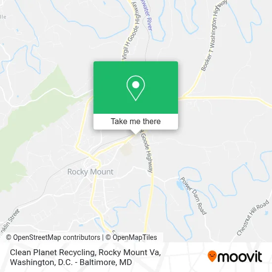 Clean Planet Recycling, Rocky Mount Va map