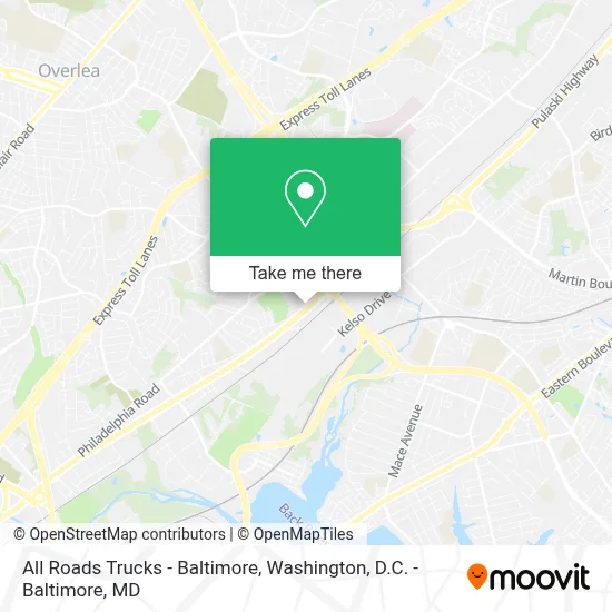 All Roads Trucks - Baltimore map