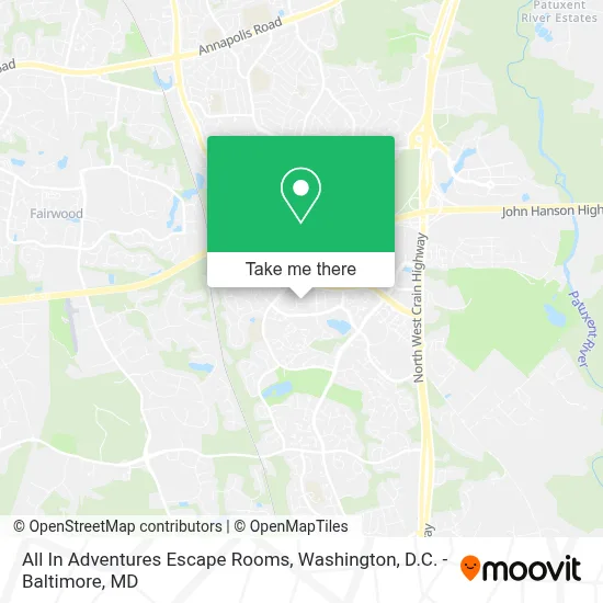 All In Adventures Escape Rooms map