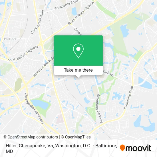 Hiller, Chesapeake, Va map