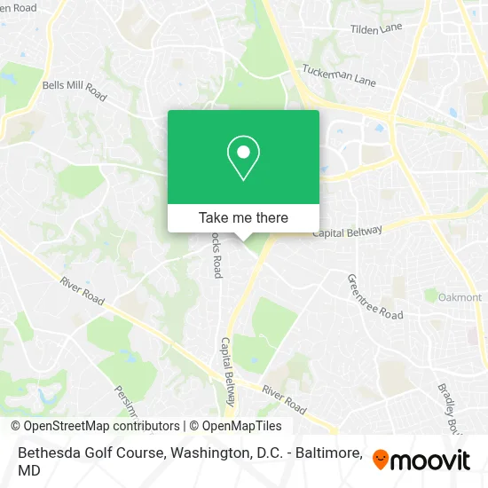 Bethesda Golf Course map