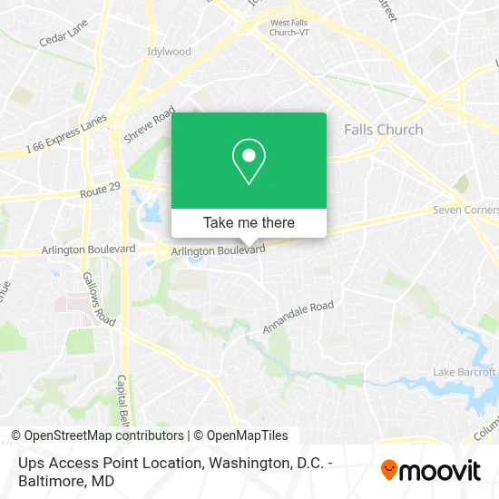 Ups Access Point Location map