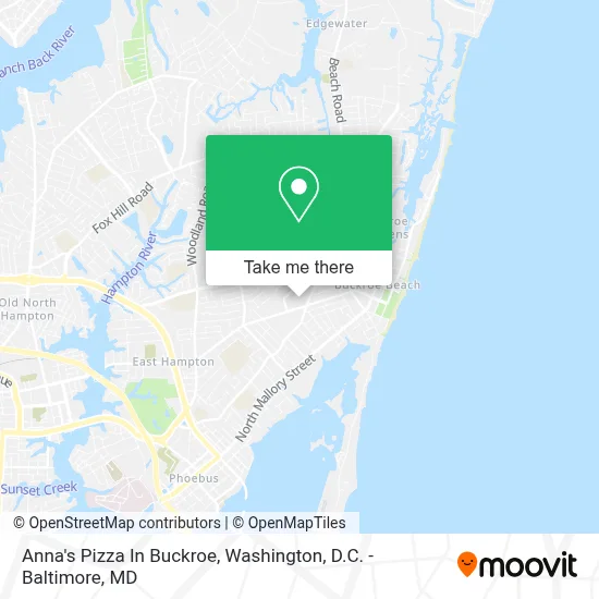 Anna's Pizza In Buckroe map