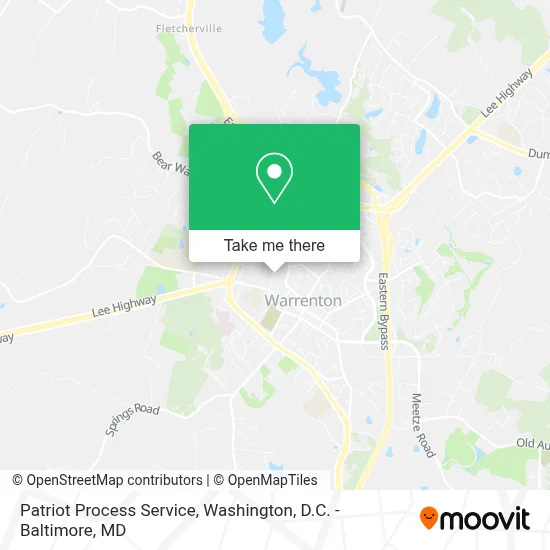 Patriot Process Service map