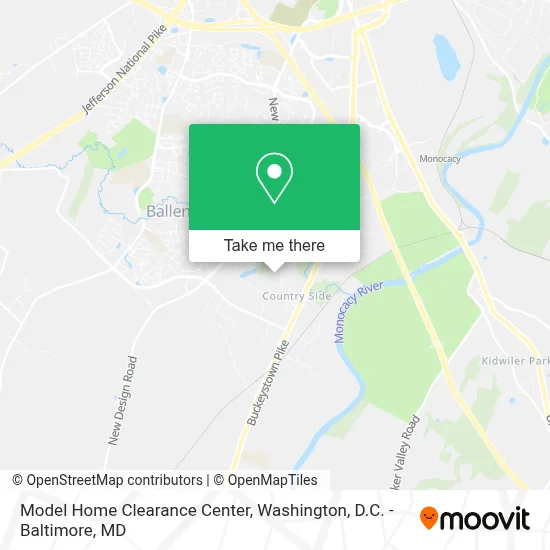 Model Home Clearance Center map