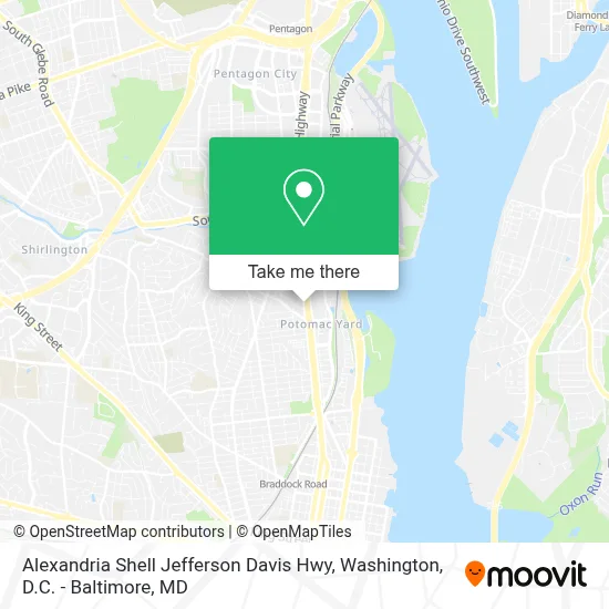Alexandria Shell Jefferson Davis Hwy map