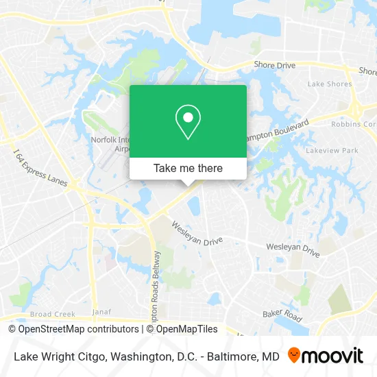 Lake Wright Citgo map
