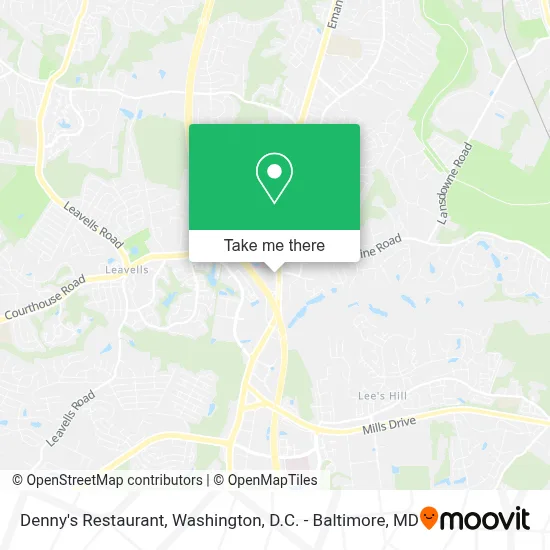 Denny's Restaurant map