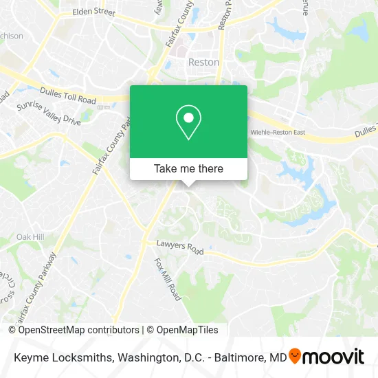 Keyme Locksmiths map